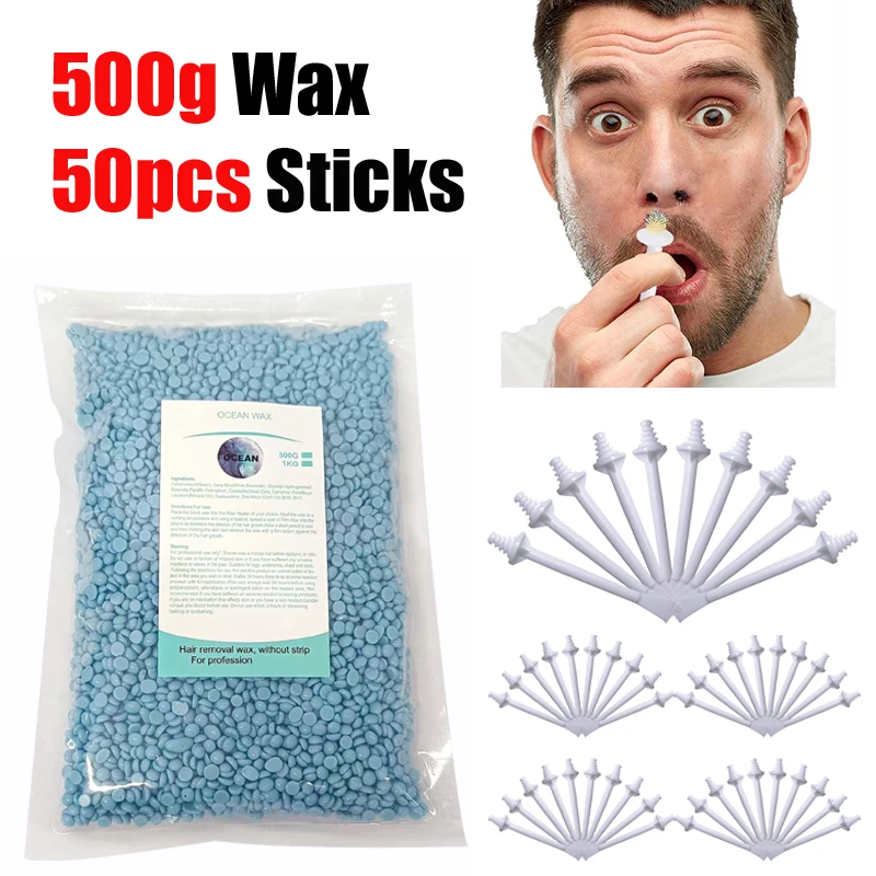 Mens Grooming Kit Bag - Portable Nasal Wax Kit 50g-500g For