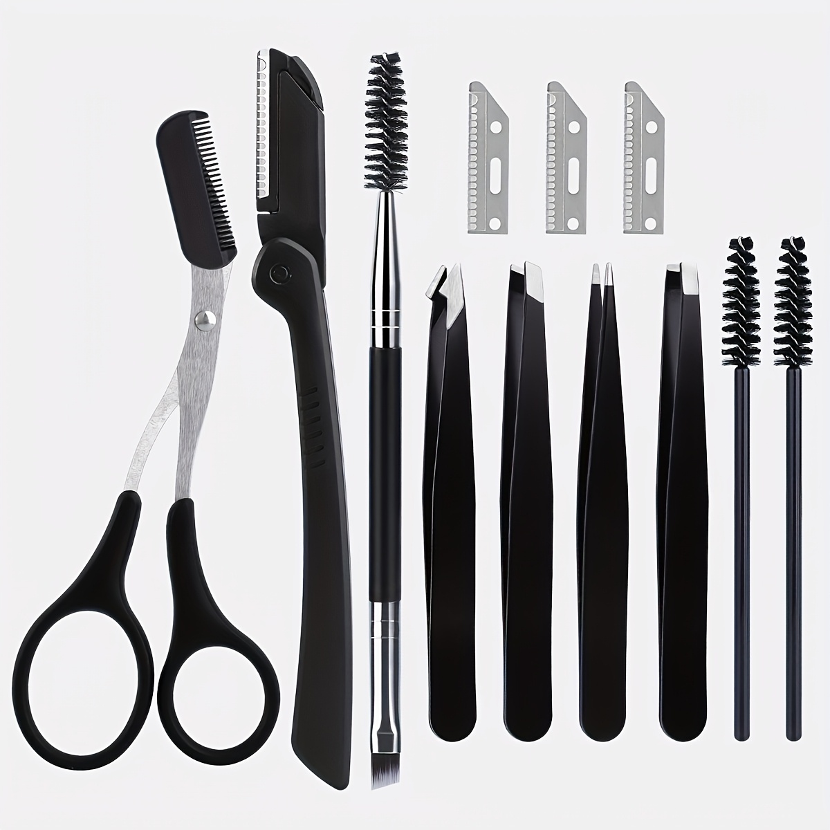 8pcs Stainless Steel Eyebrow G - Mens Grooming Kit Bag review and price