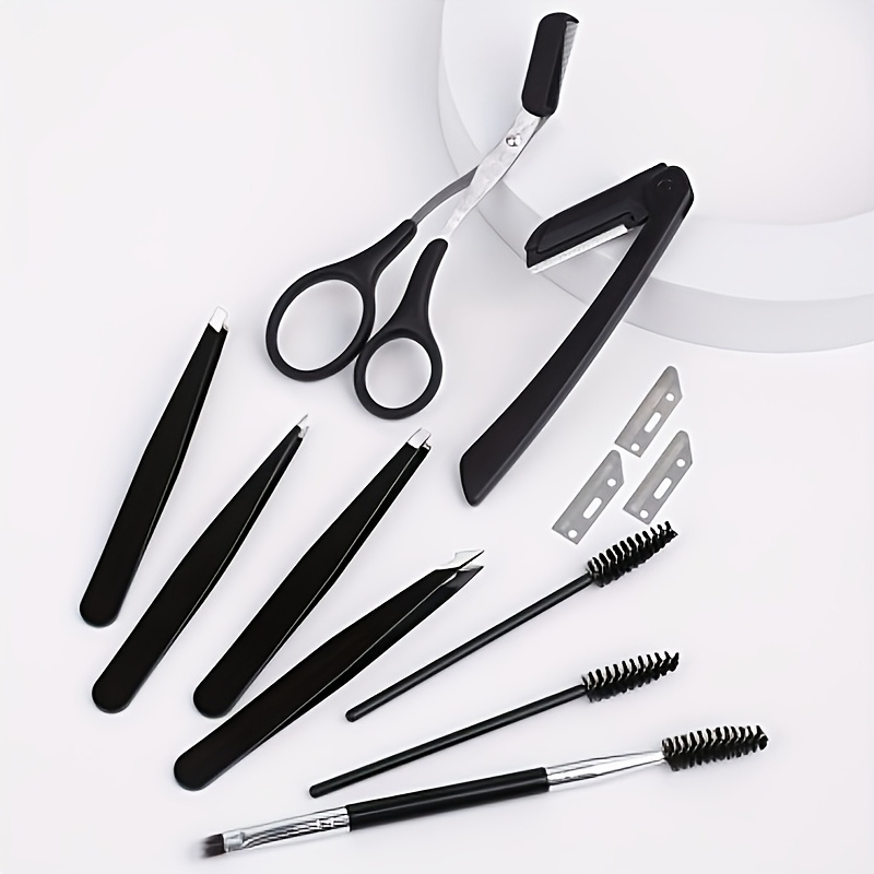 8pcs Stainless Steel Eyebrow G - Mens Grooming Kit Bag review and price