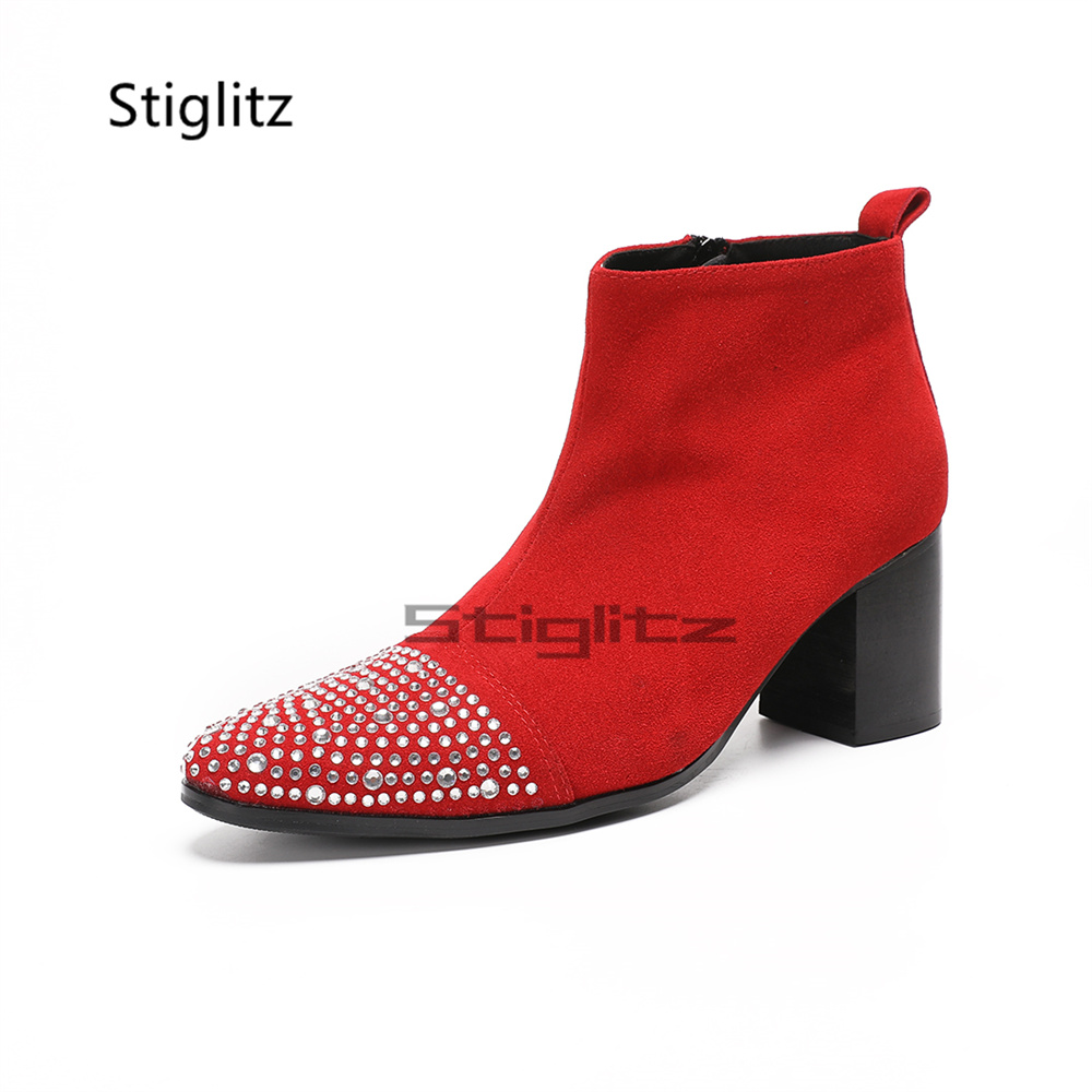 Rhinestone Pointed Toe Chelsea - Men'S Grooming For Wedding review and price