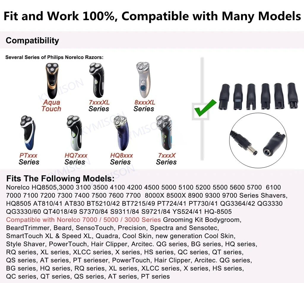 8PCS Replacement Power Cord 5V - Men'S Grooming Scissors review and price