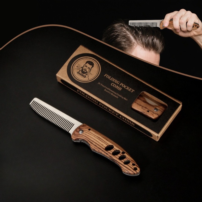 Solid Wood & Metal Folding Bea - Mens Grooming Kit Bag review and price