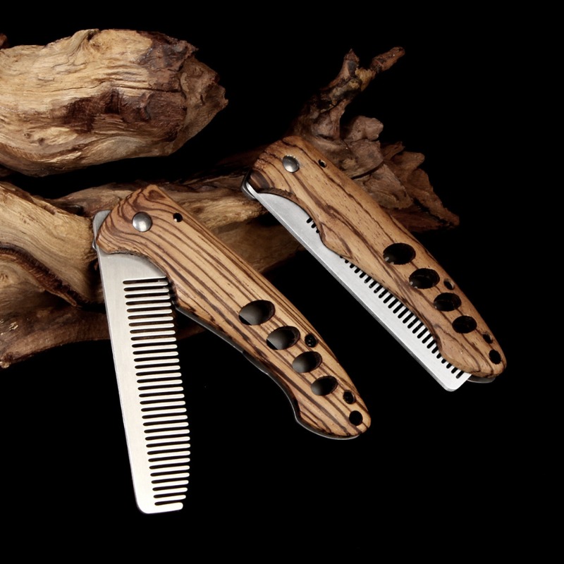 Solid Wood & Metal Folding Bea - Mens Grooming Kit Bag review and price
