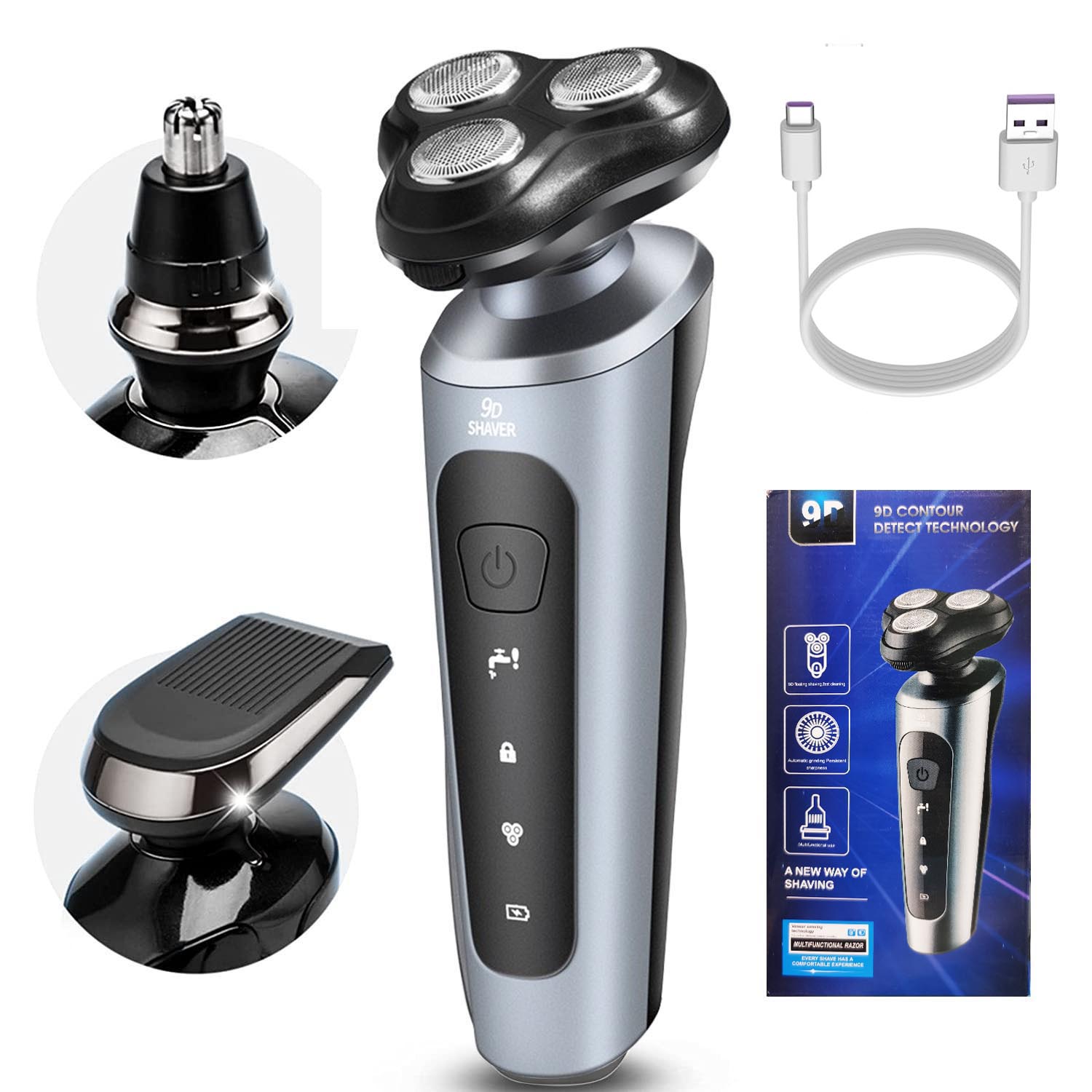 New Man Electric Razor USB Rec - Mens Grooming Kit Bag review and price