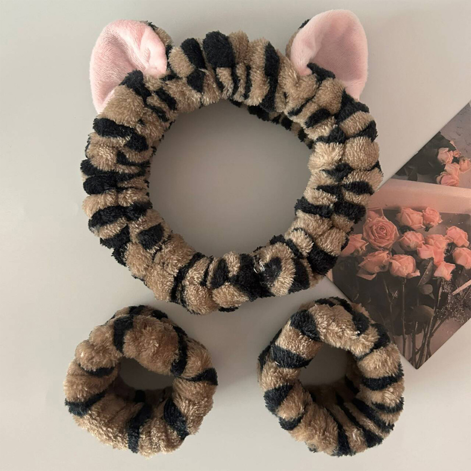 Cute Cat Ears Headband And Wri - Face Wash Mens review and price