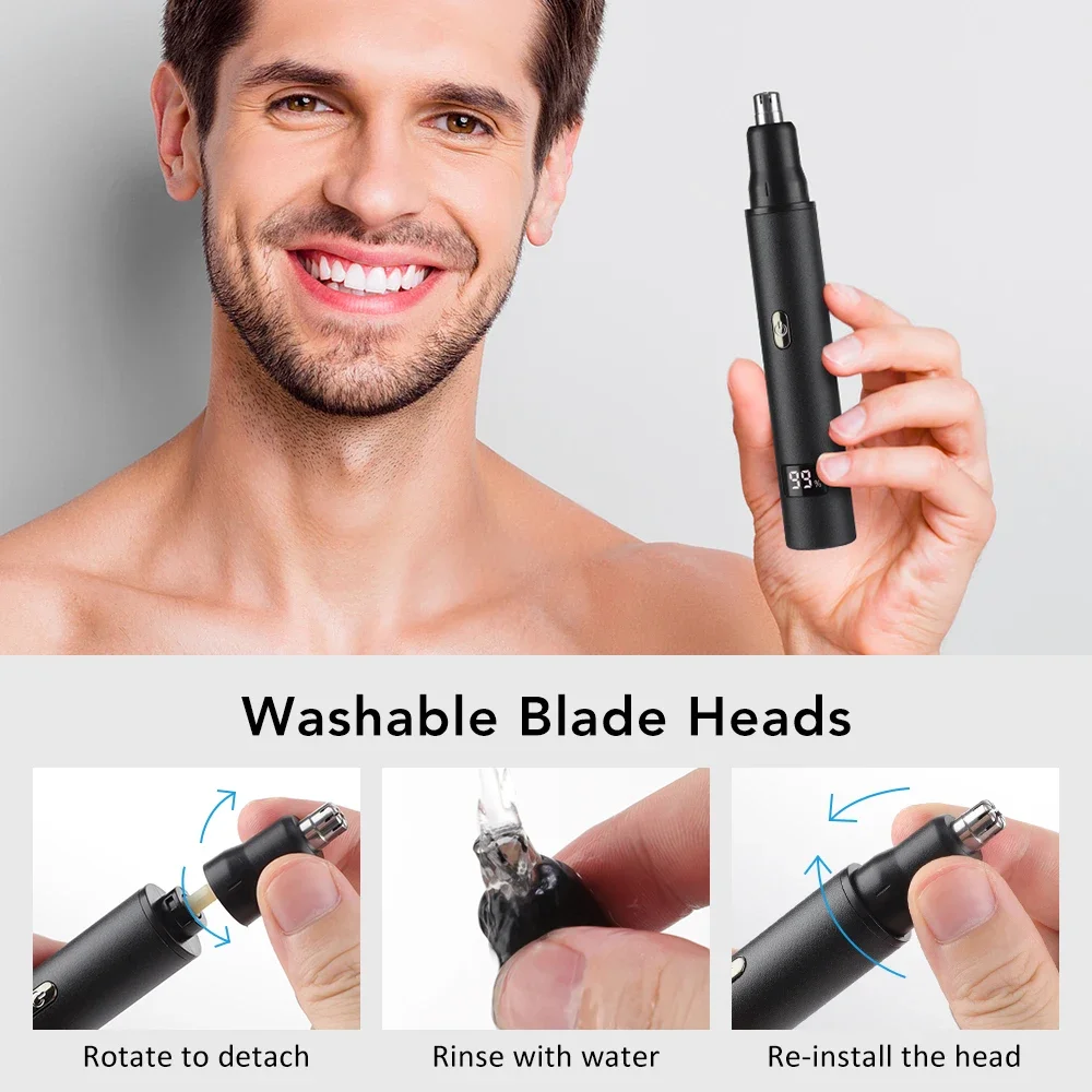 Nose Hair Trimmer for Men 3 in - Mens Grooming Kit Bag review and price
